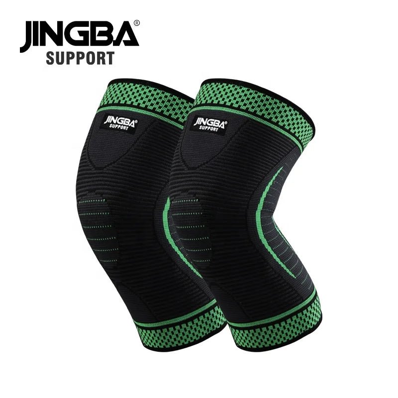 JINGBA High Compression Knee Support Bandage - Unisex, Breathable Protection for Running - Allen - Fitness