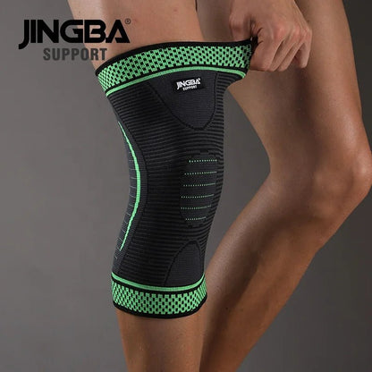 JINGBA High Compression Knee Support Bandage - Unisex, Breathable Protection for Running - Allen - Fitness