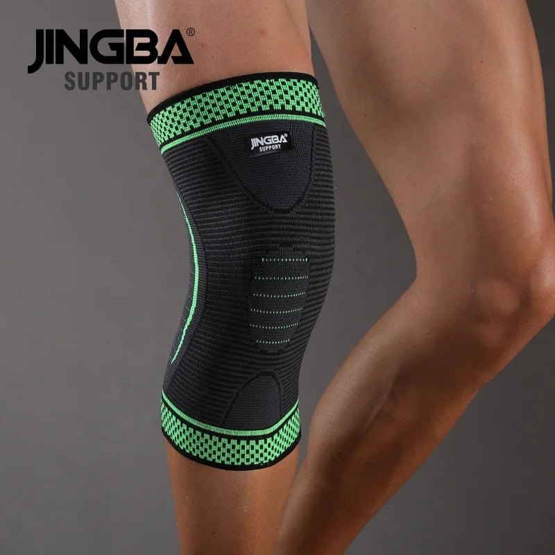 JINGBA High Compression Knee Support Bandage - Unisex, Breathable Protection for Running - Allen - Fitness