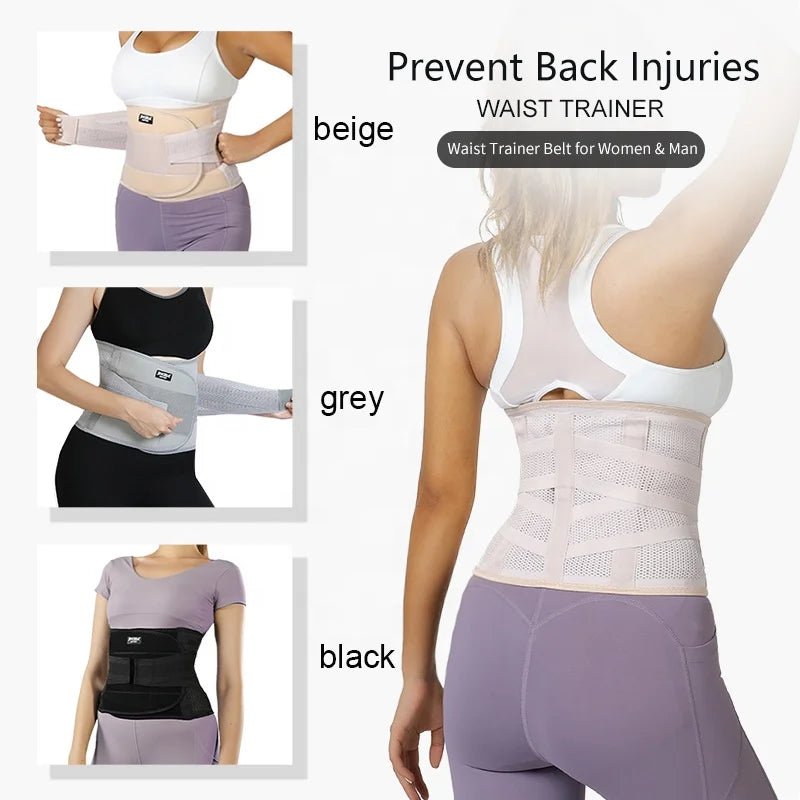 JINGBA Waist Trainer Belt Band with Dual Straps Support Belt for Men and Women - Allen - Fitness