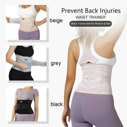 JINGBA Waist Trainer Belt Band with Dual Straps Support Belt for Men and Women - Allen - Fitness