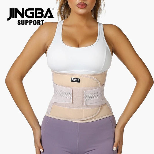 JINGBA Waist Trainer Belt Band with Dual Straps Support Belt for Men and Women - Allen - Fitness