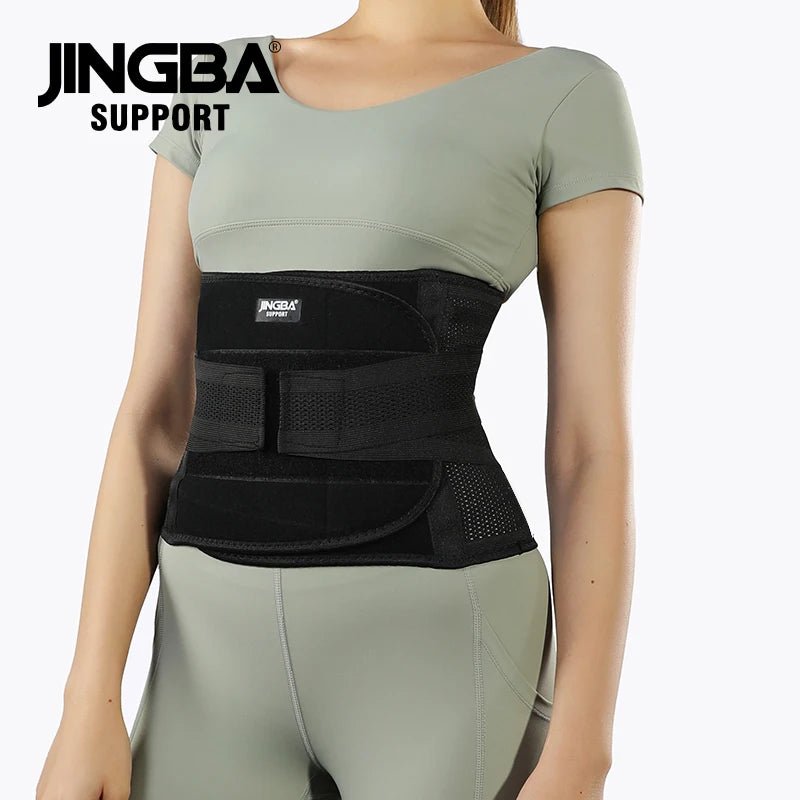 JINGBA Waist Trainer Belt Band with Dual Straps Support Belt for Men and Women - Allen - Fitness