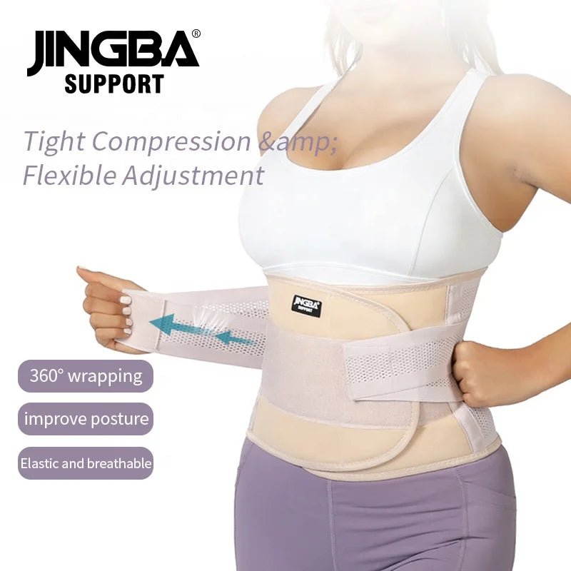JINGBA Waist Trainer Belt Band with Dual Straps Support Belt for Men and Women - Allen - Fitness
