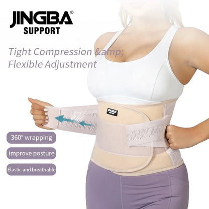 JINGBA Waist Trainer Belt Band with Dual Straps Support Belt for Men and Women - Allen - Fitness