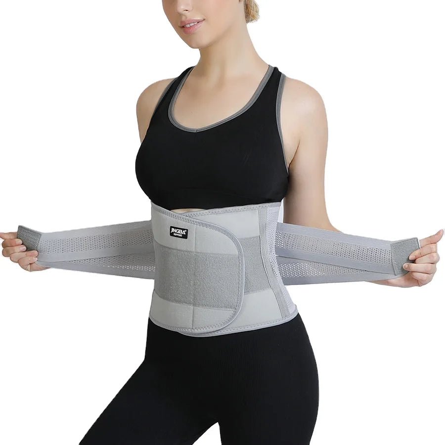 JINGBA Waist Trainer Belt Band with Dual Straps Support Belt for Men and Women - Allen - Fitness