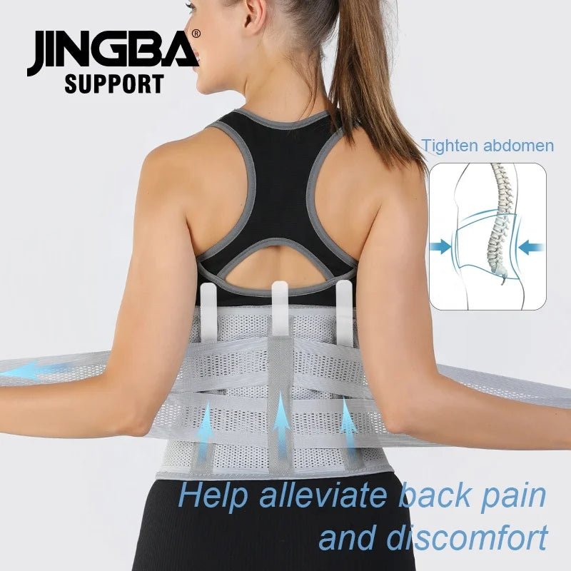 JINGBA Waist Trainer Belt Band with Dual Straps Support Belt for Men and Women - Allen - Fitness