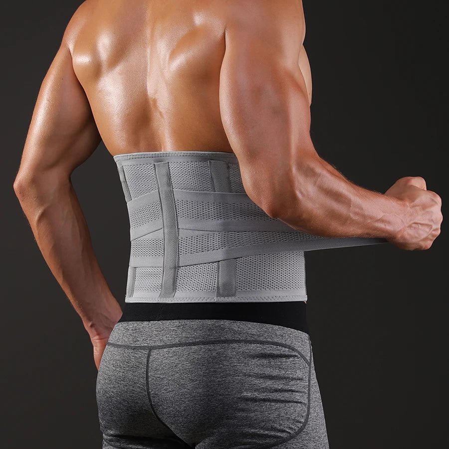 JINGBA Waist Trainer Trimmer Belt with Double Straps for Bodybuilding Training - Allen - Fitness