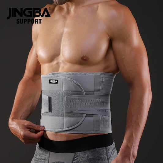 JINGBA Waist Trainer Trimmer Belt with Double Straps for Bodybuilding Training - Allen - Fitness