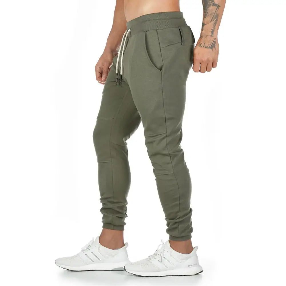 Jogger Pants, Gym Sweat Trousers Side Zipper Pockets Slim Fit Trousers for Men - Allen - Fitness