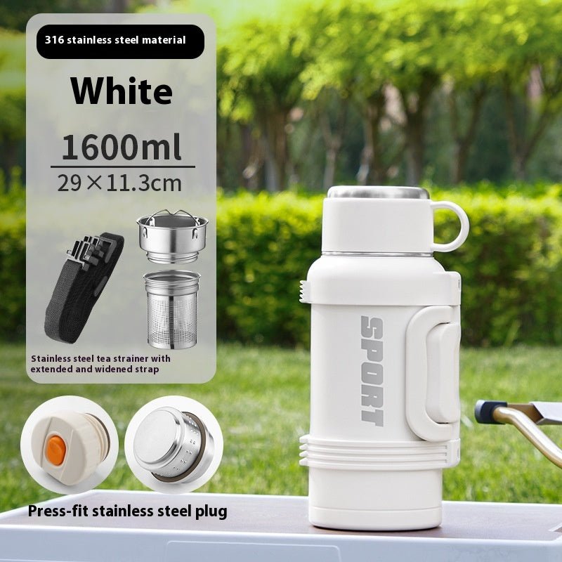 Large Capacity Stainless Steel Thermos Cup - Insulated 1300ML to 4000ML for Outdoor Use.