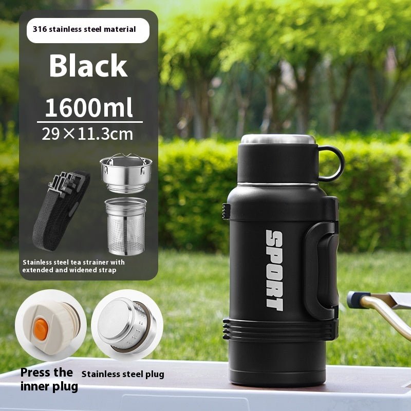 Large Capacity Stainless Steel Thermos Cup - Insulated 1300ML to 4000ML for Outdoor Use.