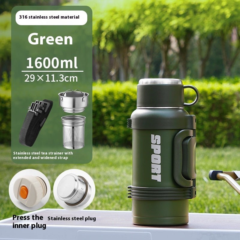 Large Capacity Stainless Steel Thermos Cup - Insulated 1300ML to 4000ML for Outdoor Use.