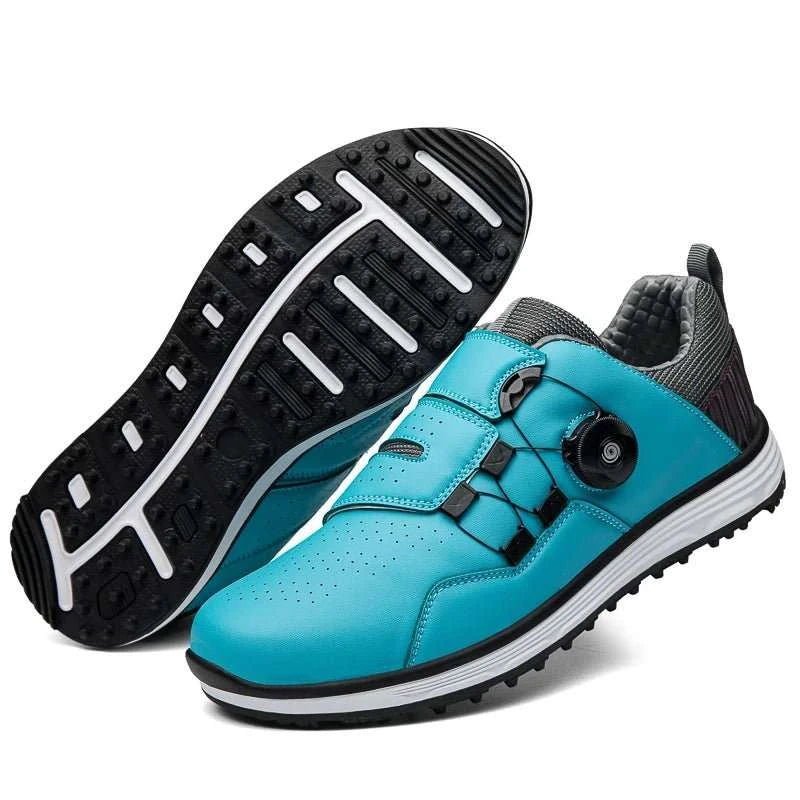 Leather Waterproof Golf Professional Winter Black Men's Golf Shoes for Men - Allen - Fitness