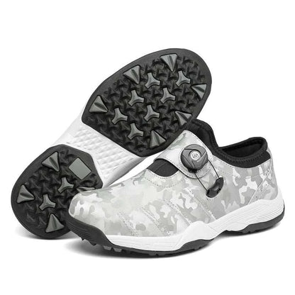 Leather Waterproof Golf Professional Winter Black Men's Golf Shoes for Men - Allen - Fitness