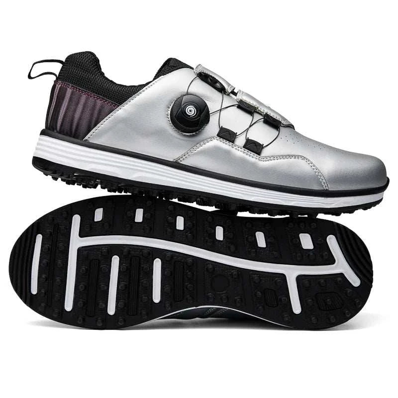 Leather Waterproof Golf Professional Winter Black Men's Golf Shoes for Men - Allen - Fitness