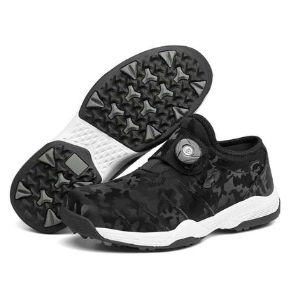 Leather Waterproof Golf Professional Winter Black Men's Golf Shoes for Men - Allen - Fitness