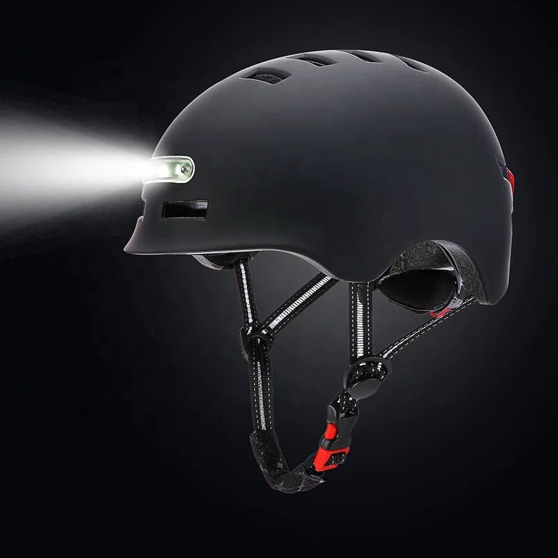 Lightweight Cycling Helmet With LED Lights, USB Rechargeable, Adjustable Fit & Ventilation - Allen - Fitness