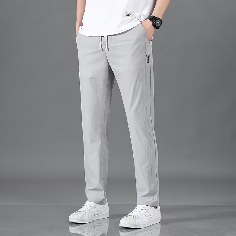 Lightweight Summer Trousers for Men - Plus Size Straight Pants in Multiple Colors - Allen - Fitness