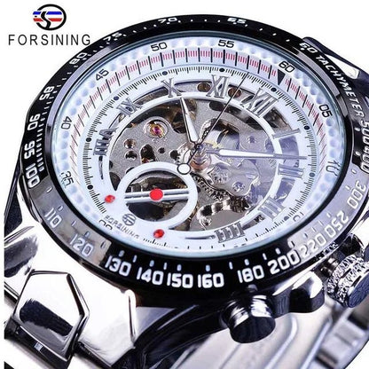 Luxury Waterproof Skeleton Watch for Men - Mechanical Hand Wind Design, Elegant Style - Allen - Fitness
