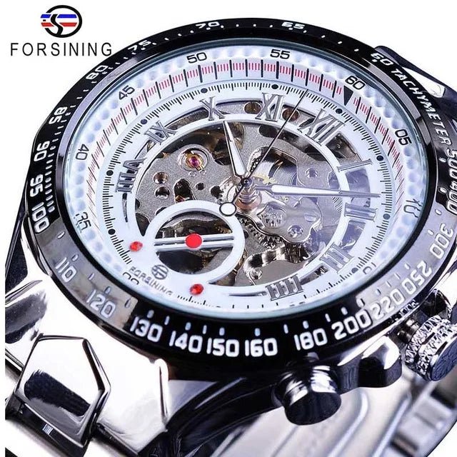 Luxury Waterproof Skeleton Watch for Men - Mechanical Hand Wind Design, Elegant Style - Allen - Fitness