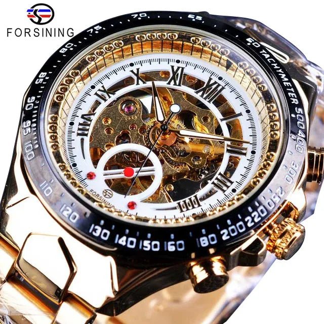Luxury Waterproof Skeleton Watch for Men - Mechanical Hand Wind Design, Elegant Style - Allen - Fitness