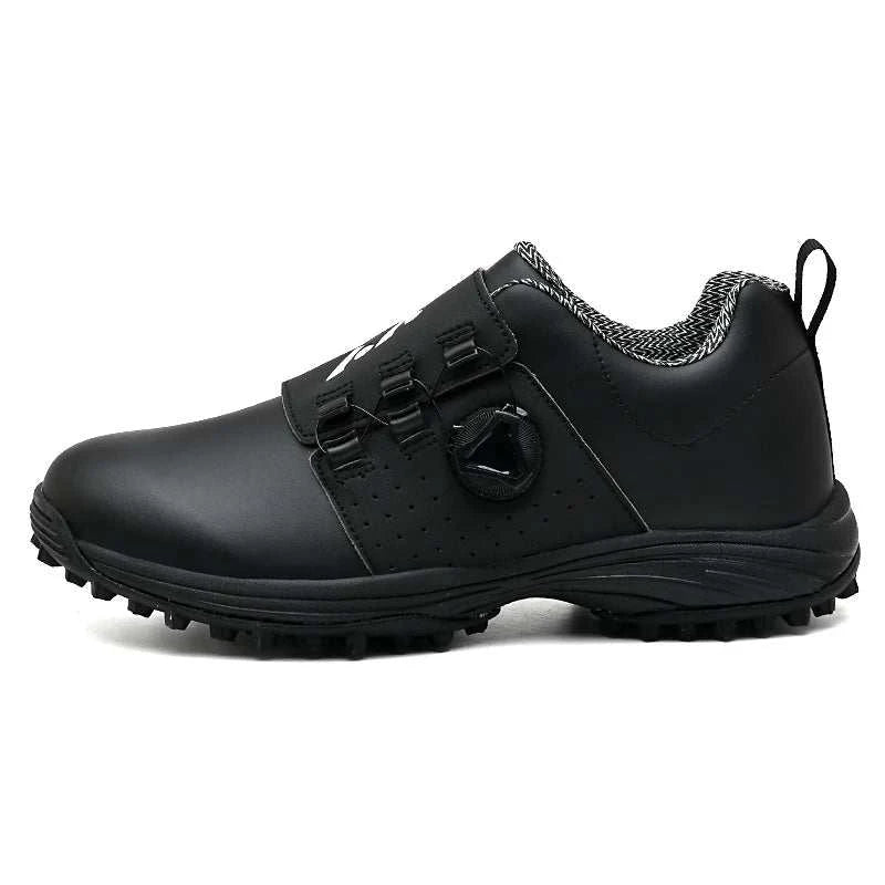 Men's Leather Non - slip Rotation Shoelace Professional Waterproof Golf Shoes - Allen - Fitness
