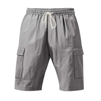 Men's Linen Casual Shorts - Air - Permeable, Multi - Pocket, Loose Fit Beachwear for Summer - Allen - Fitness