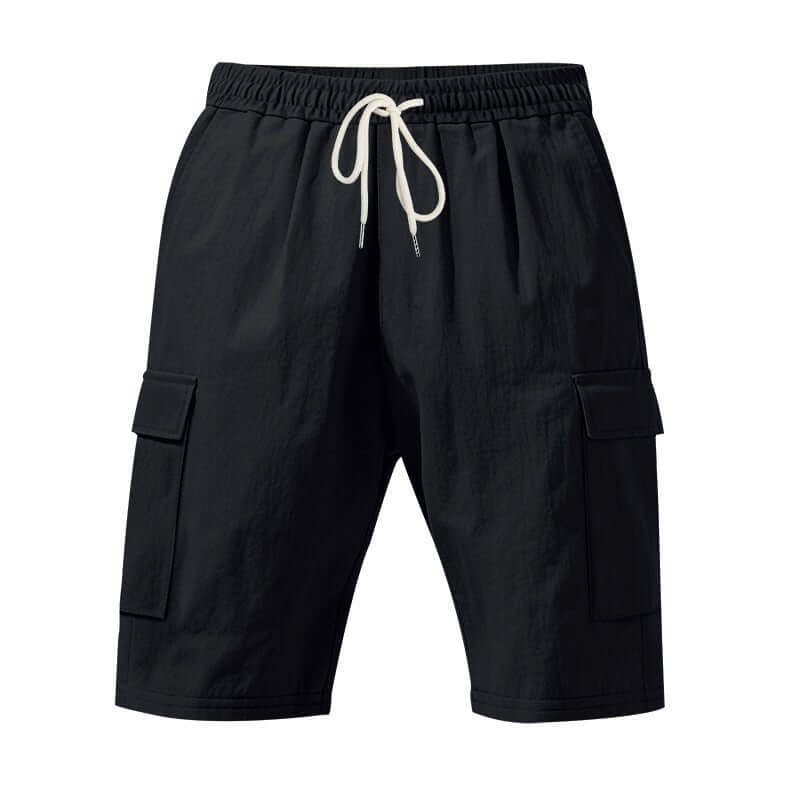 Men's Linen Casual Shorts - Air - Permeable, Multi - Pocket, Loose Fit Beachwear for Summer - Allen - Fitness