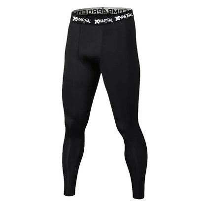Men's Quick - Drying High Elastic Fitness Leggings - Breathable & Slim Fit - Black - Allen - Fitness