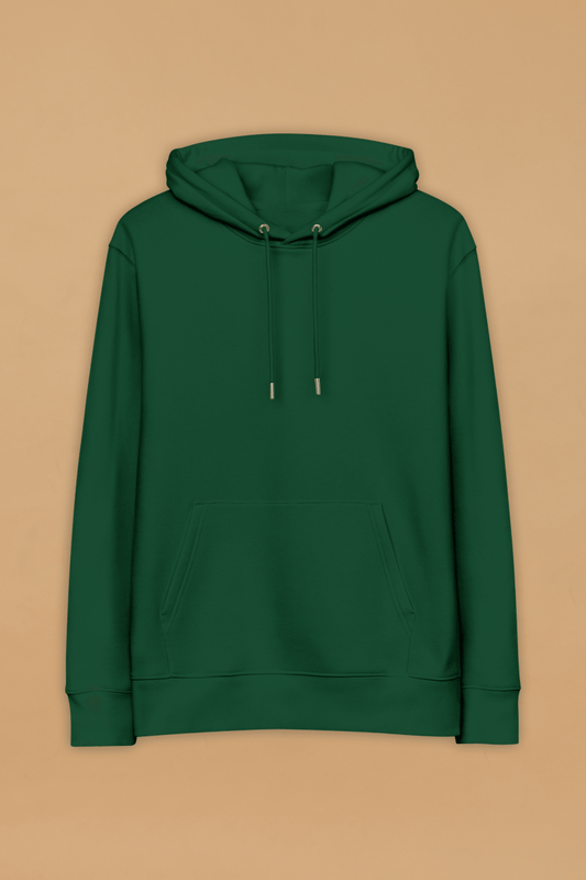Minimalist Green Organic Cotton Hoodie - Sustainable Fashion with Double - Layered Hood & Pouch Pocket - Allen - Fitness