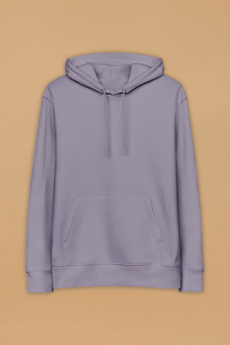 Minimalist Lavender Hoodie - Sustainable 100% Organic Cotton, Double - Layered Hood, Athletic Fit - Allen - Fitness