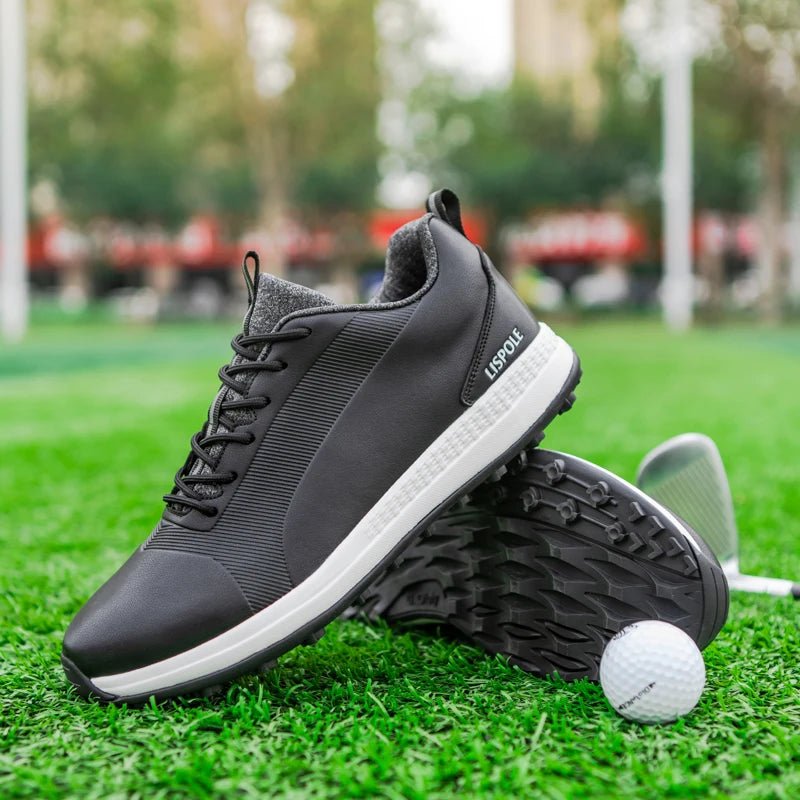 Non - slip Spudless Trainers Rotating Buckles Outdoor Men Golf Shoes - Allen - Fitness