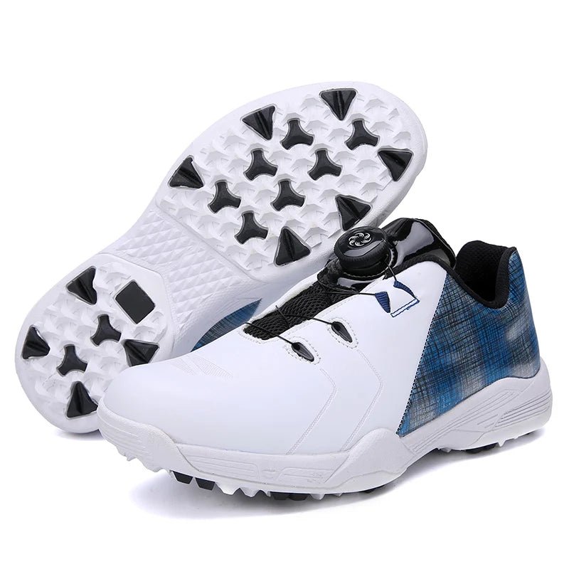 Non - slip Spudless Trainers Rotating Buckles Outdoor Men Golf Shoes - Allen - Fitness