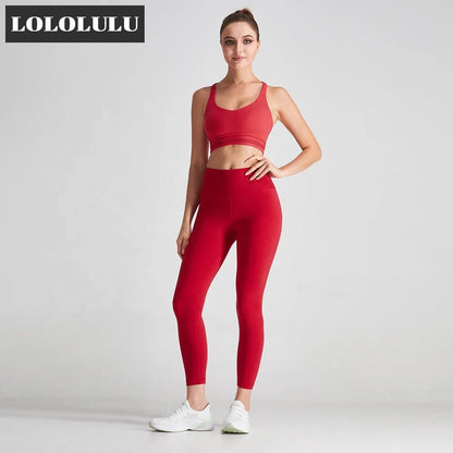 ODM Red Open Back Fitness Top Hook and Eye Closure Sports Women Yoga Bra - Allen - Fitness