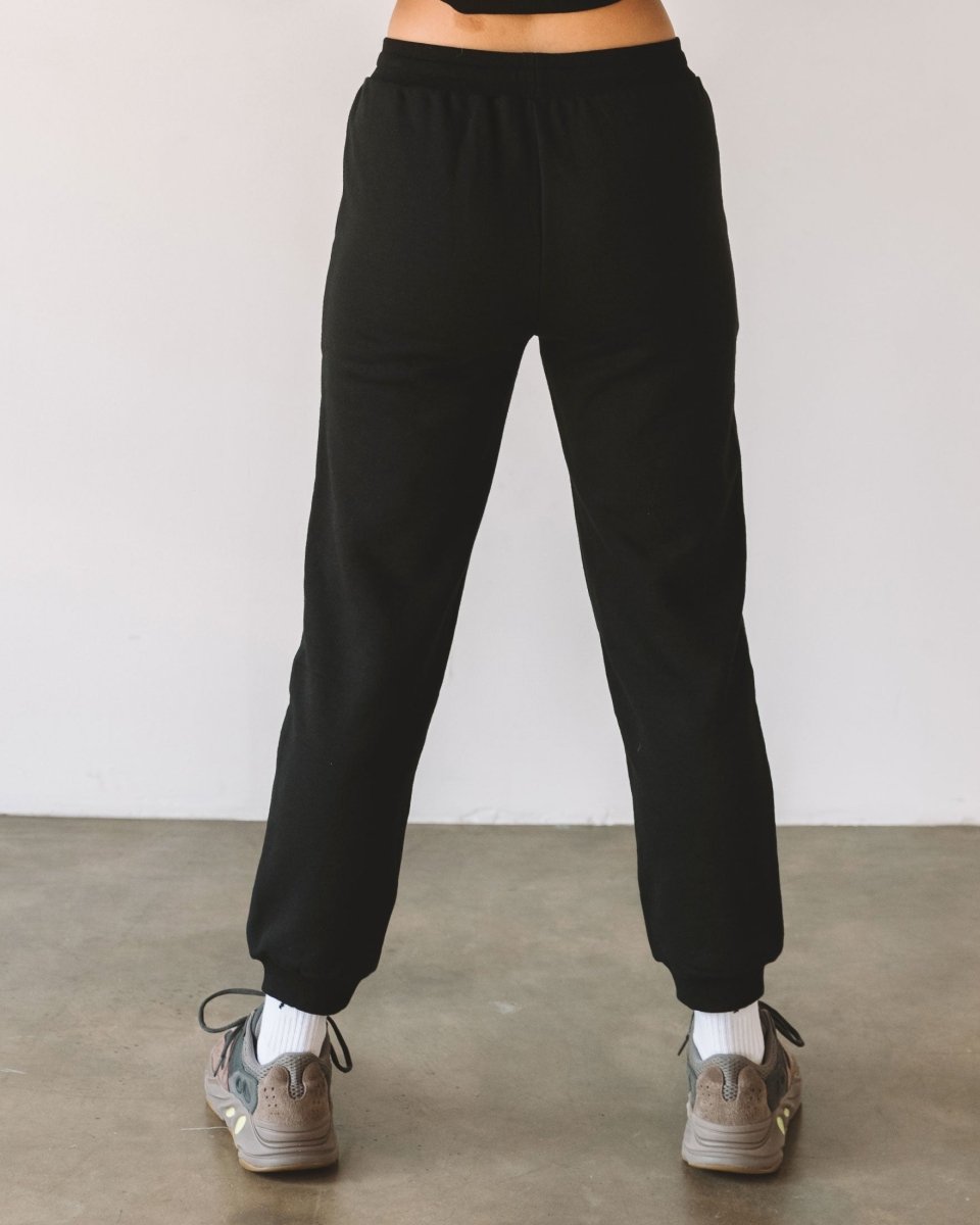 Rebody French Terry Sweatpants for Women - 7/8 Inseam, Baggy Fit, Pockets, Drawstring - Allen - Fitness