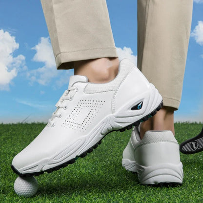 Rubber Spikes Golf Shoes Custom Microfiber Outdoor Breathable Golf Shoes for Men - Allen - Fitness