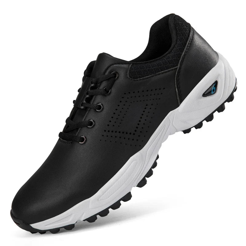 Rubber Spikes Golf Shoes Custom Microfiber Outdoor Breathable Golf Shoes for Men - Allen - Fitness