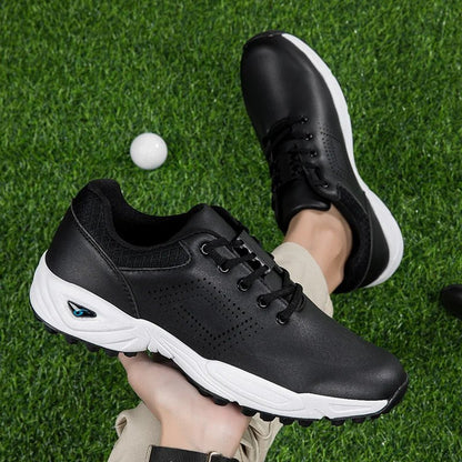 Rubber Spikes Golf Shoes Custom Microfiber Outdoor Breathable Golf Shoes for Men - Allen - Fitness