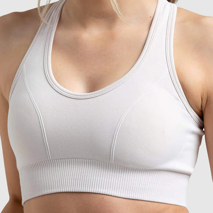 Seamless Sports Bra Set with Peach Hip Trousers – Super Stretch Long Sleeve Yoga Outfit S, M, L - Allen - Fitness