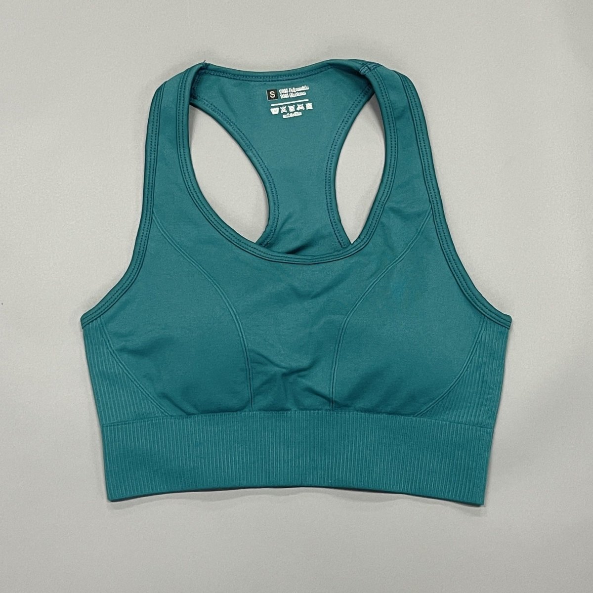 Seamless Sports Bra Set with Peach Hip Trousers – Super Stretch Long Sleeve Yoga Outfit S, M, L - Allen - Fitness