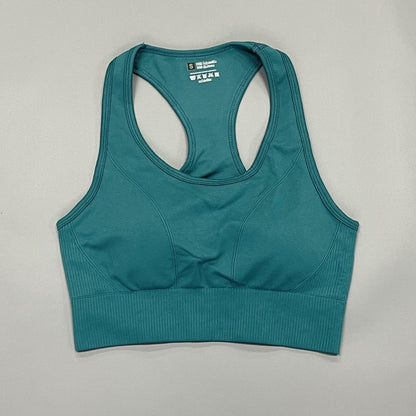 Seamless Sports Bra Set with Peach Hip Trousers – Super Stretch Long Sleeve Yoga Outfit S, M, L - Allen - Fitness