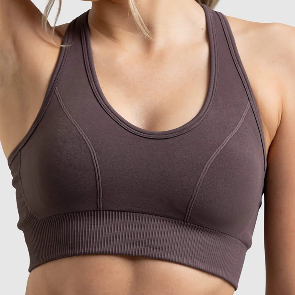 Seamless Sports Bra Set with Peach Hip Trousers – Super Stretch Long Sleeve Yoga Outfit S, M, L - Allen - Fitness