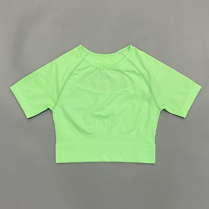 Seamless Sports Bra Set with Peach Hip Trousers – Super Stretch Long Sleeve Yoga Outfit S, M, L - Allen - Fitness