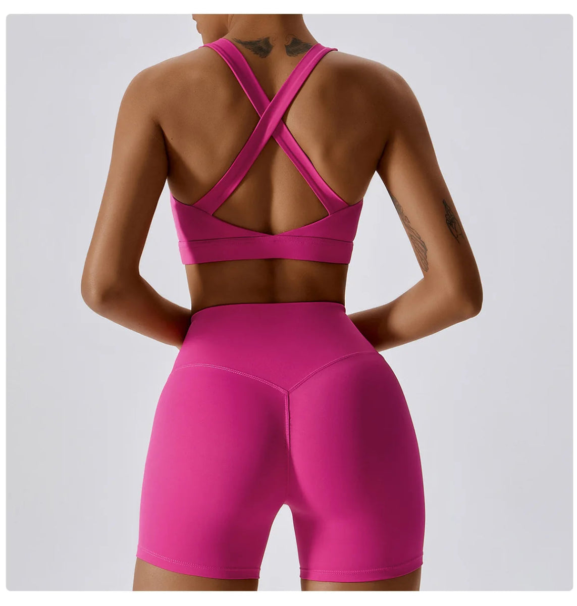 Selling Logo 3 Color Gym Fitness Seamless Yoga Shorts Sportswear 2 Piece set Women Gym Fitness Sets Two Women's Yoga Set - Allen - Fitness