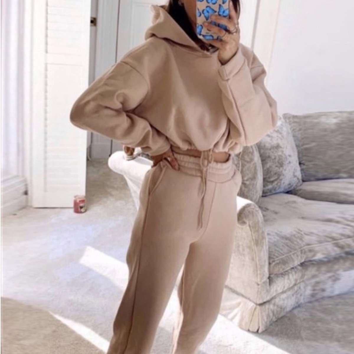 Stylish 2 Piece Women's Jogging Suits - Long Sleeve Hoodie & Casual Fitness Tracksuits - Allen - Fitness