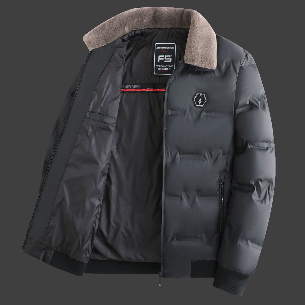 Thick Winter Jacket Men - Warm Solid Color Down Coat for Youth, Available in 3 Stylish Colors.