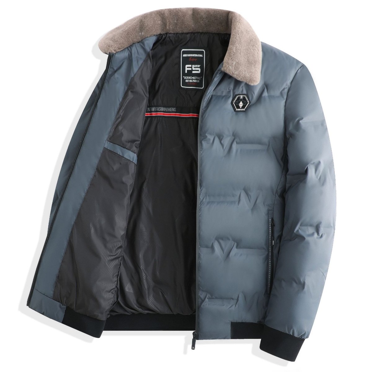 Thick Winter Jacket Men - Warm Solid Color Down Coat for Youth, Available in 3 Stylish Colors.