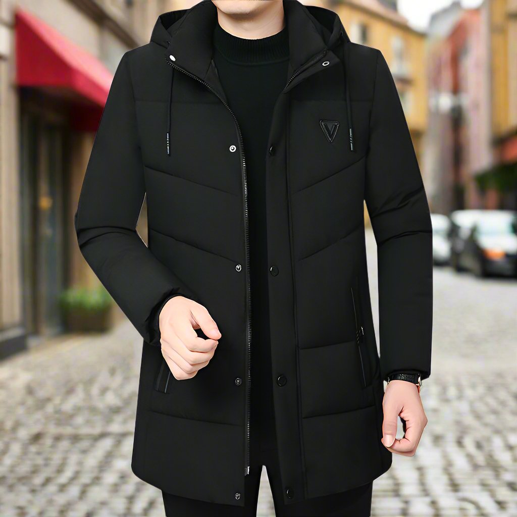 Thickened Winter Coats For Men - Warm Wool Lined, V-Neck Design, Comfort Fit XL-5XL.