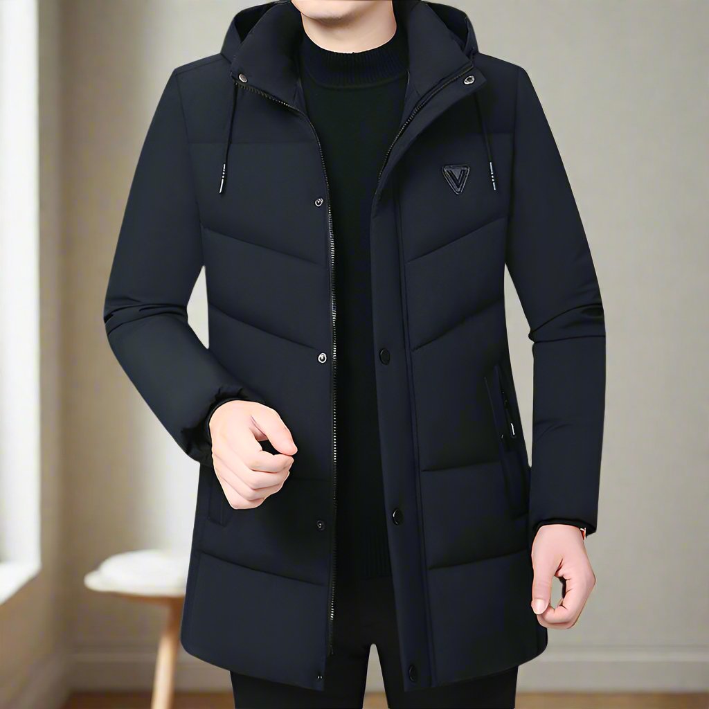 Thickened Winter Coats For Men - Warm Wool Lined, V-Neck Design, Comfort Fit XL-5XL.